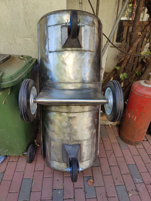 Cada inox pe roți