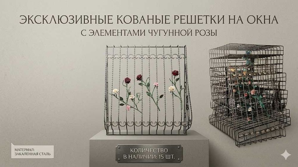 Продам кованые железные решётки (б/у)