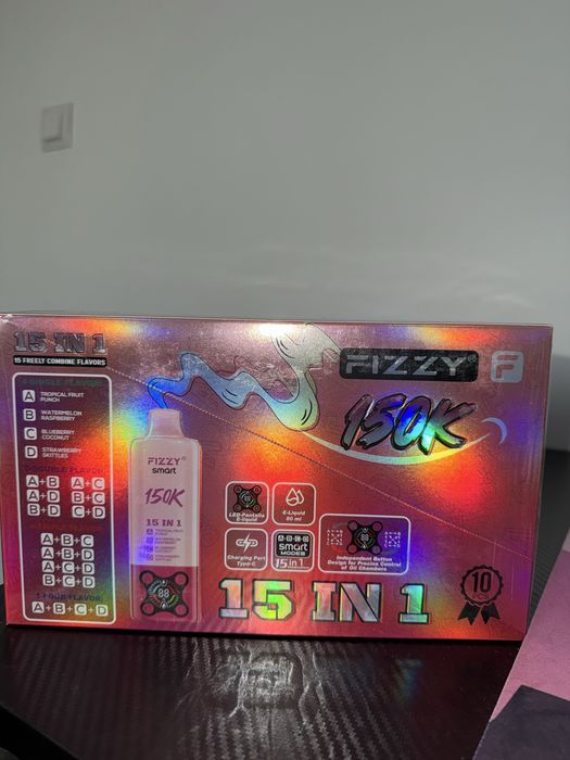 Vape 150,000 Fizzy 15 in 1 reincarcabil (Pachet 3 bucati)
