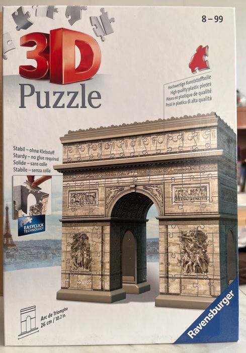 Нов 3D пъзел Ravensburger Триумфална арка – подарък