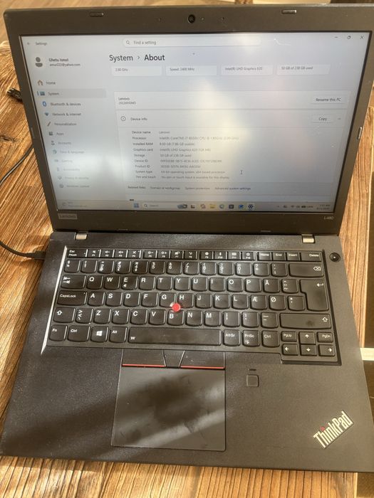 Laptop Lenovo L480