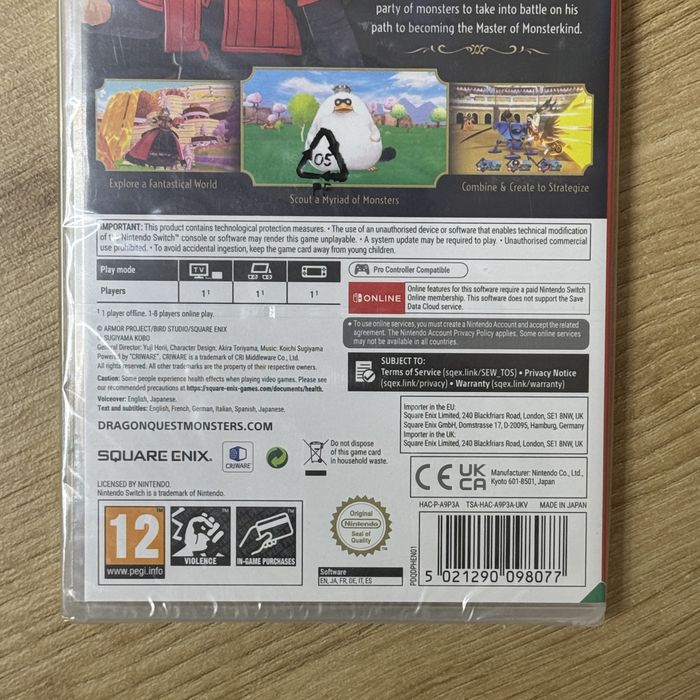 Dragon Quest Monsters: The Dark Prince - Nintendo Switch - Nou / Sigilat