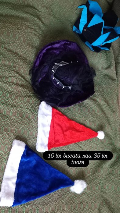 Caciuli Mos Craciun, arlechin, vrajitoare