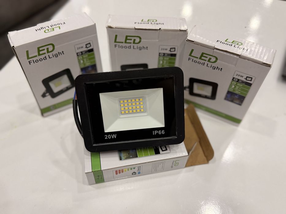 4броя LED Прожектор 20W IP66 – Нов | Бяла светлина