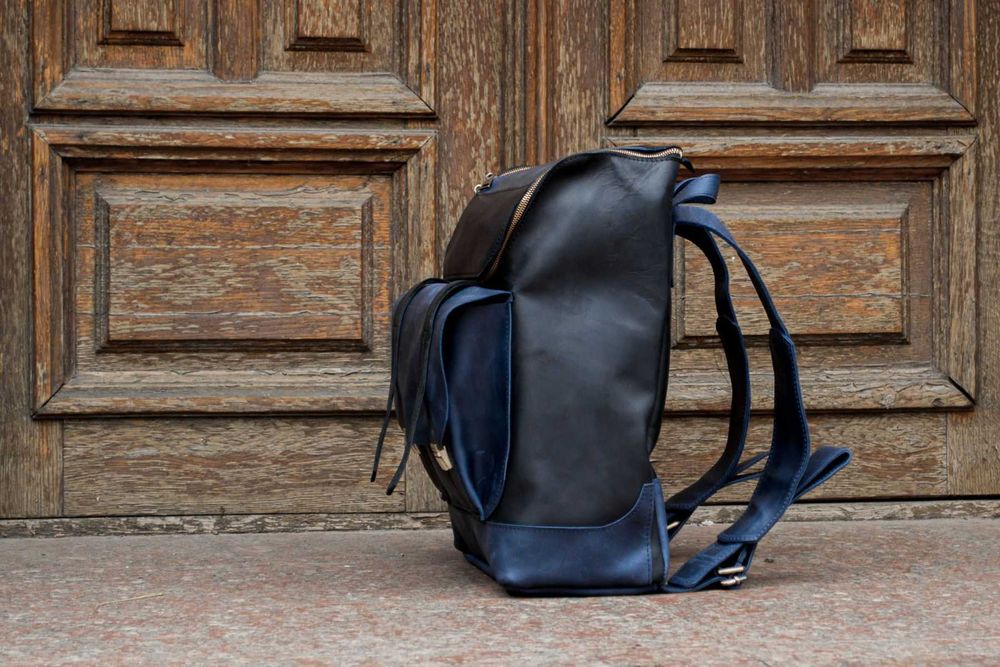 Rucsac din piele naturală. Rucsac pentru laptop. Rucsac de călătorie. Leather Laptop backpack