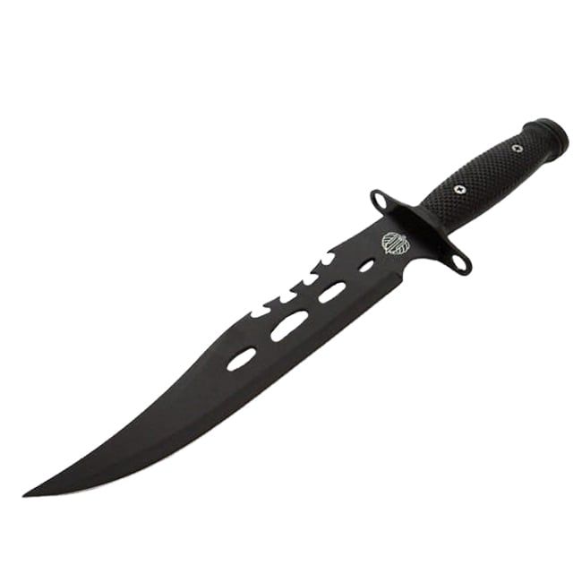 Cutit vanatoare IdeallStore®, Goldur Blade, 36 cm, negru, husa piele