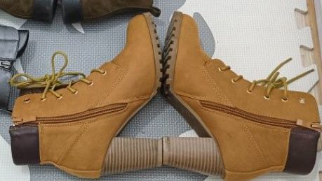 Botine din piele ,pentru dama, măsura 37, branț 24 cm , toc 8 cm