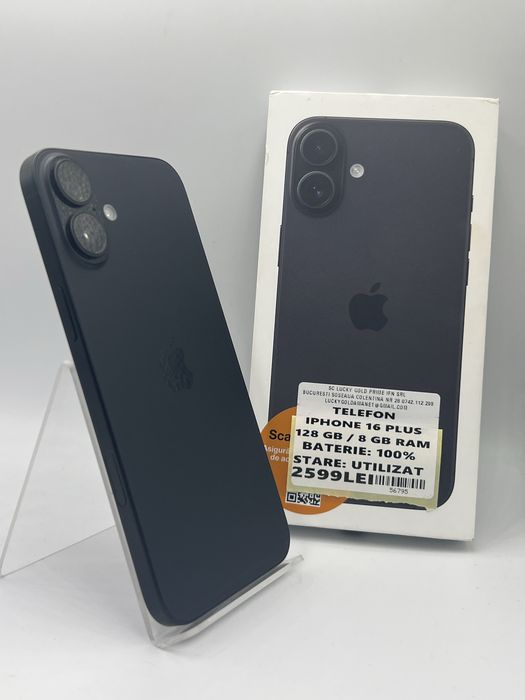 Amanet LuckyGold Colentina / Iphone 16 plus 128gb-100% baterie 171 cic/ #56795
