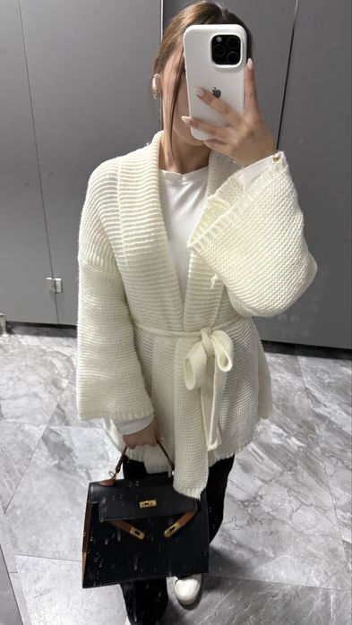 белый кардиган,размер стандарт