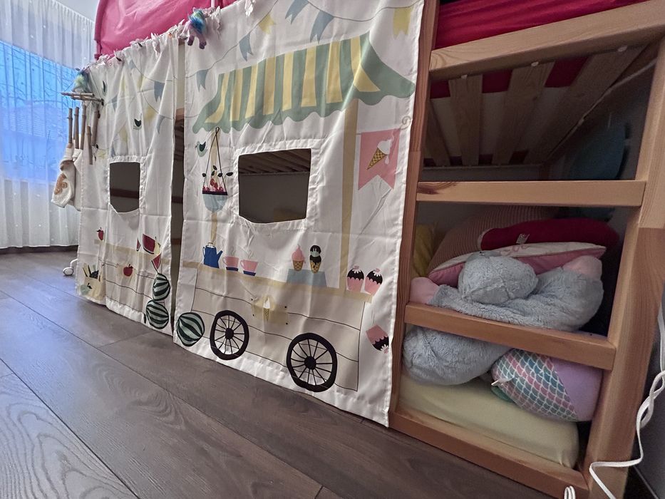 Pat lemn pt copii IKEA KURA