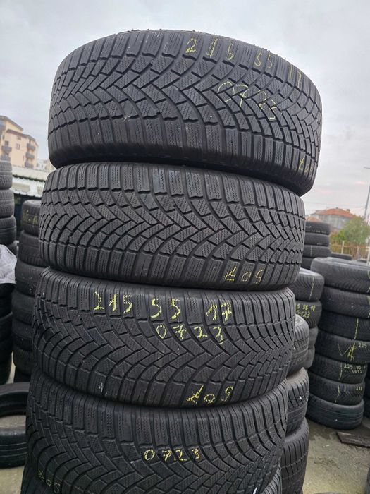 4бр Зимни гуми 215 55 17 - Bridgestone - DOT 2022, 2023