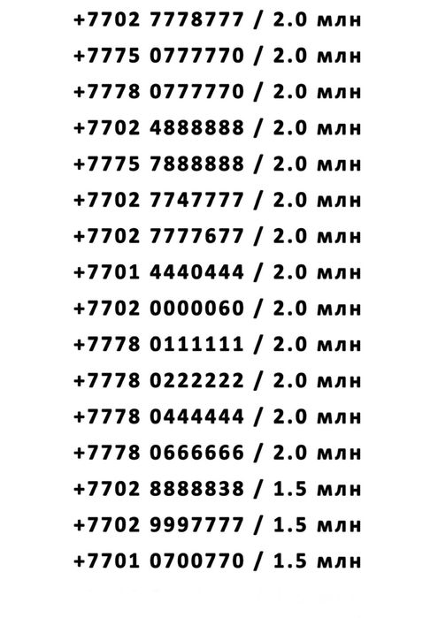 VIP Красивые Номера