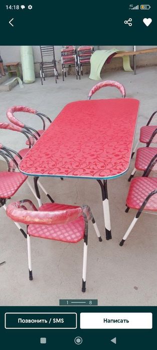 6 kishilik stol stullar
