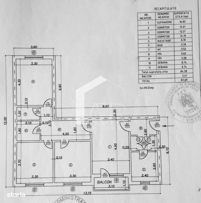 Apartament cu 4 camere, zona Nord
