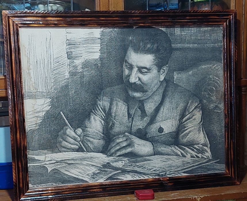 Картина И.В. Сталин. Материал бязь размер указан на фото.