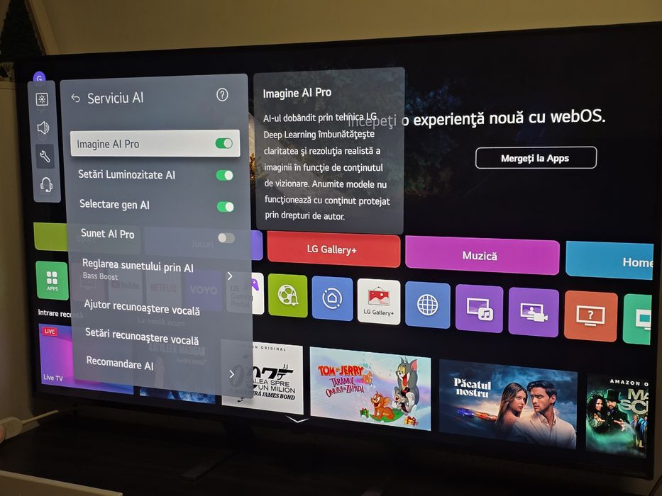 LG QNED Smart TV 4K Ultra - 165cm 100Hz - AI procesor - stare execelenta