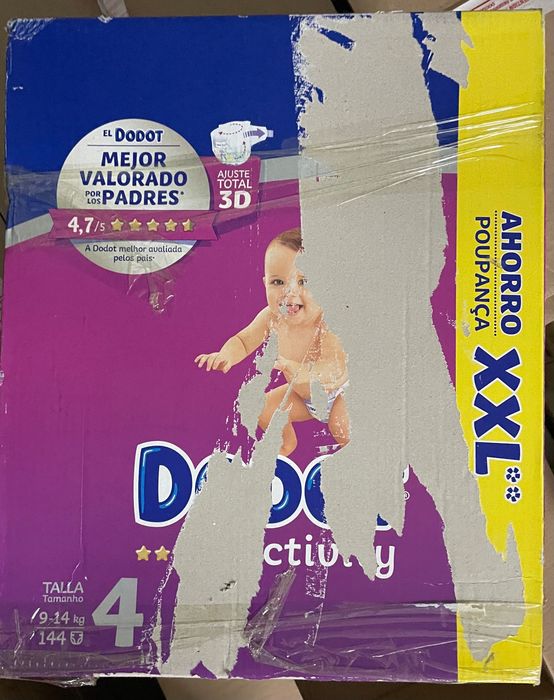 Еднократни пелени (памперси) Dodot, 9-14 кг, р-р 4, 144 бр