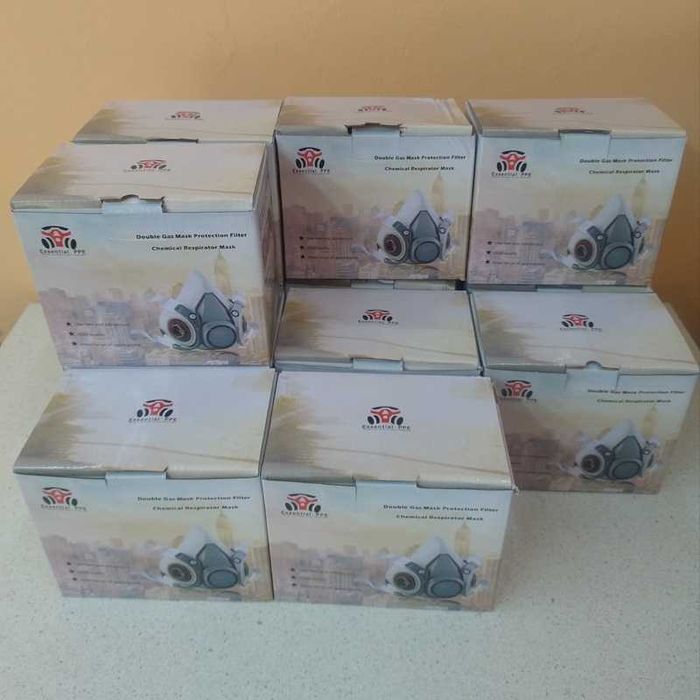 Предпазна респираторна маска 6200 с филтри и очила | Работна полумаска