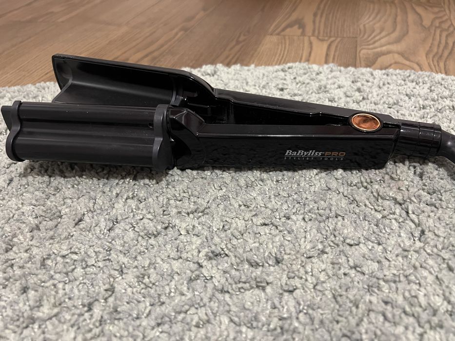 Placa de ondulat BaByliss Pro, Deep Wave, 88W, Acoperire ceramica, Negru