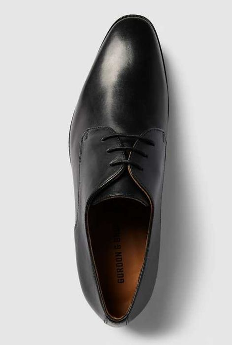 Pantofi derby lucrati manual Gordon Bross 40 piele naturala moale