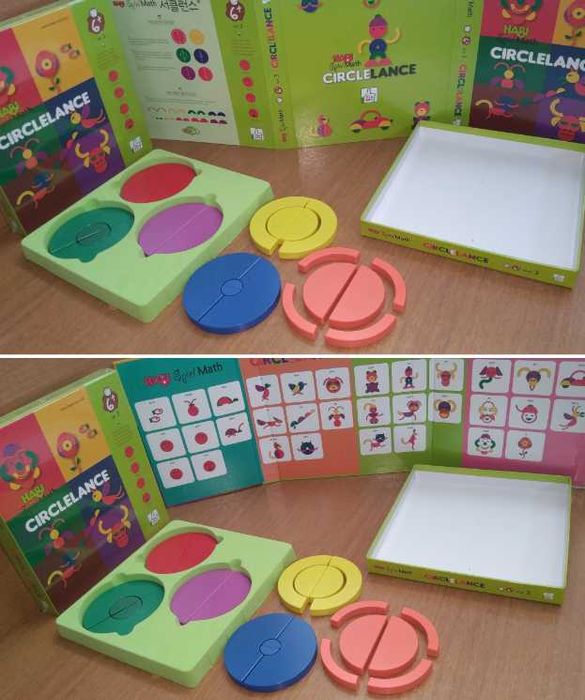 Habi Spiel Math Circlelance Дървени цветни елементи в кутия