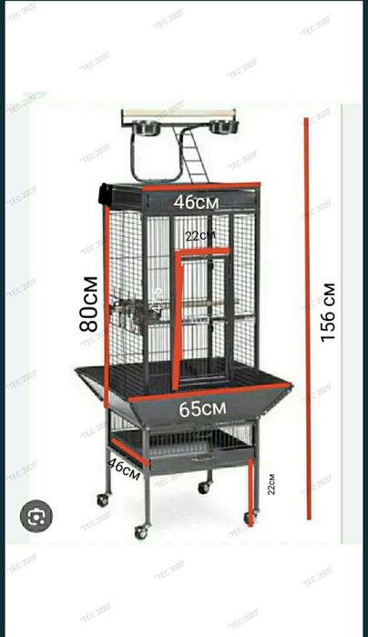 Промо!Масивна клетка за среден и голям папагал