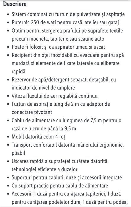 Parkside aspirator injectie extractie spalare covor canapea scaun auto