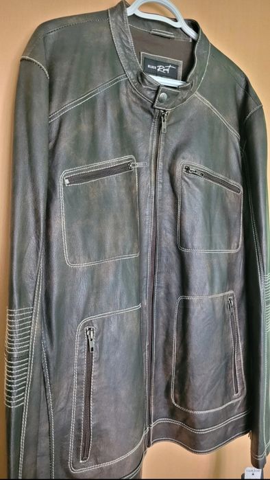 Geacă piele naturală Black Rivet
