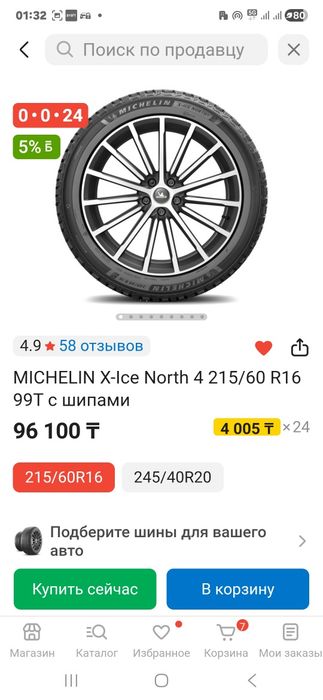 Резина зимная Michelen
