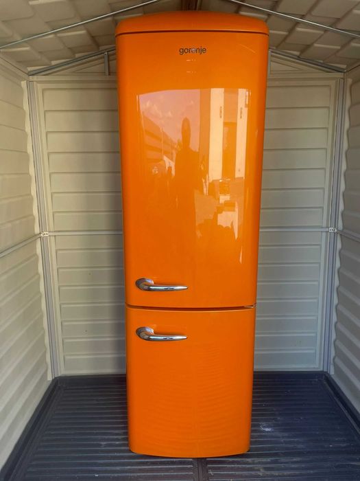 Combina frigorifica Gorenje Old Time,FrostLess, 326 l,portocaliu