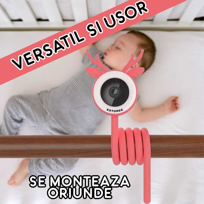 Camera IP WiFi 4MP HD, cu Senzor de Miscare ,Tuya App, Brat Flexibil