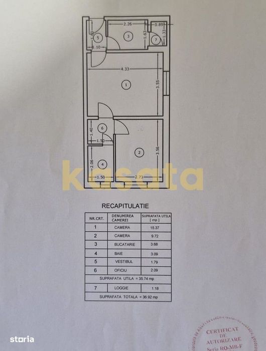 2 camere I Sos Salaj I 37 mp I centrala proprie