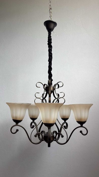 Candelabru vintage cu 5 brațe dulie E27