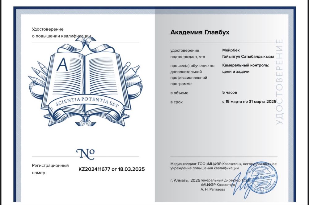 Бухгалтер ИП и ТОО