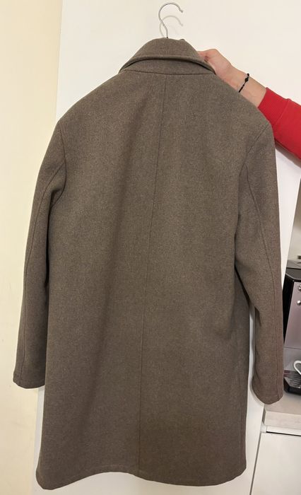 Мъжко вълнено палто в кафяв цвят ХS размер Mango