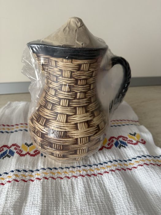 Set traditional ceramica pentru palinca si vin