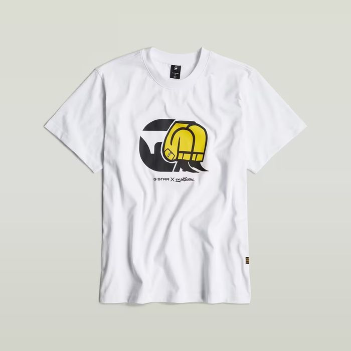 Оригинална тениска G-Star Raw Cartoon Loose S , M , L нова мъжка бяла