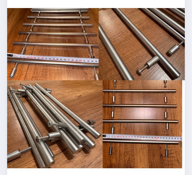 17 Manere mobila de 27 cm inspire Sara otel argintiu lucios periat