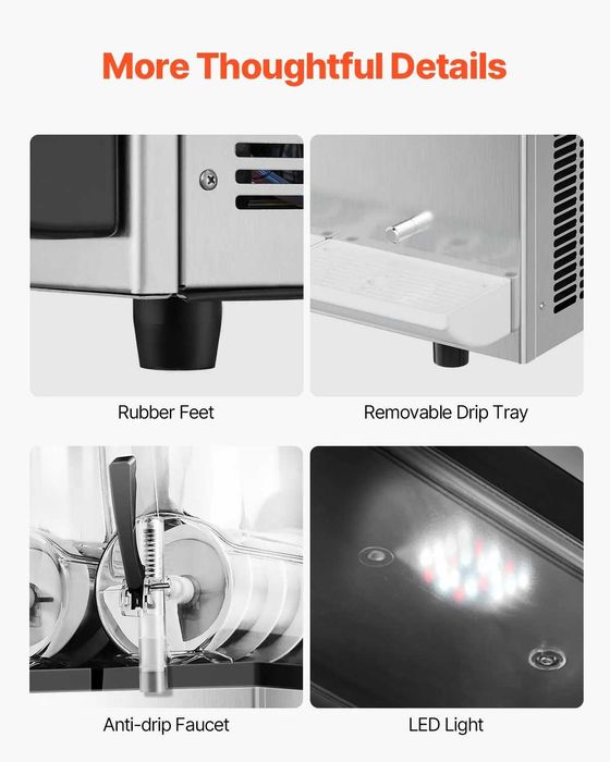 Машина за скрежина - 3х12л (36л) Професионална - 144 порции/час - НОВА