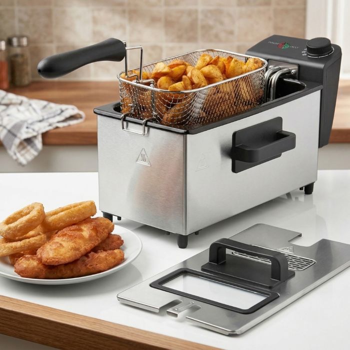 Електрически фритюрник Cheffinger CF-EDP3.0 3L, 2000W,