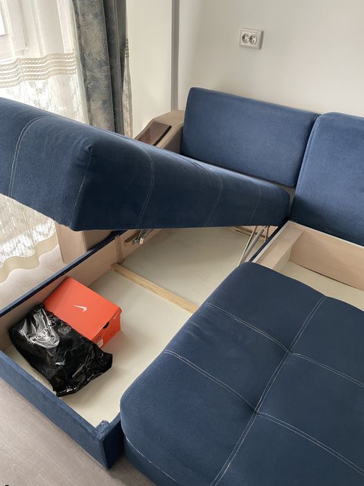 Диван б/у синий