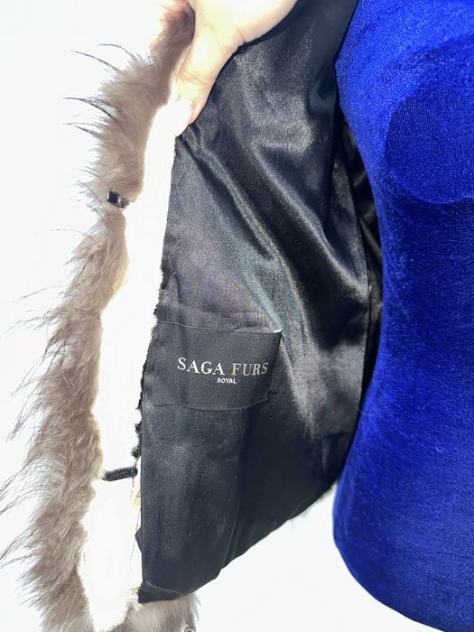 Норка оригинал шуба с чернобуркой