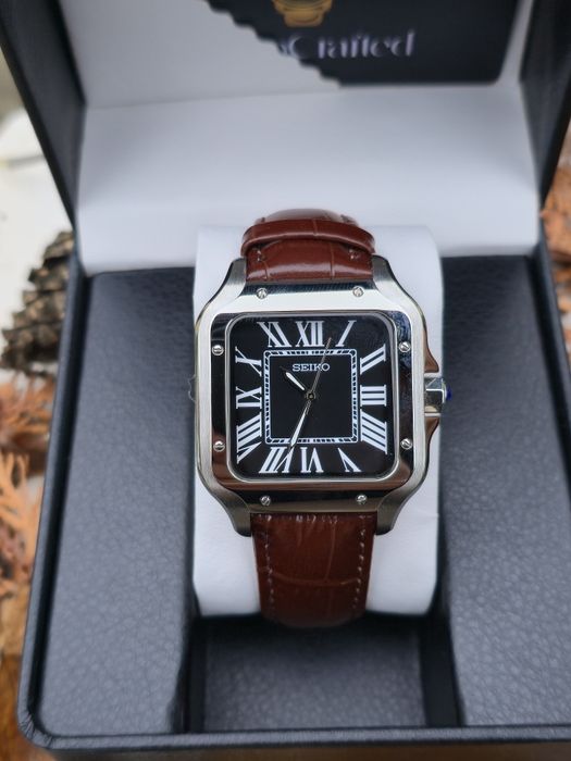 Ceas Seiko Mod "Santos" - Automatic NH35 - 41mm - Custom Build - Nou