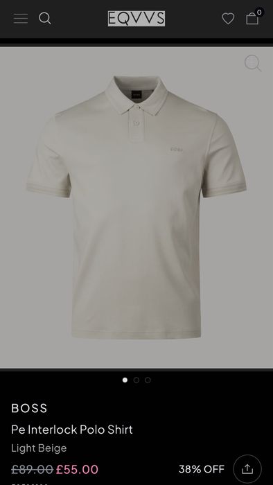 Бежова поло тениска Hugo Boss