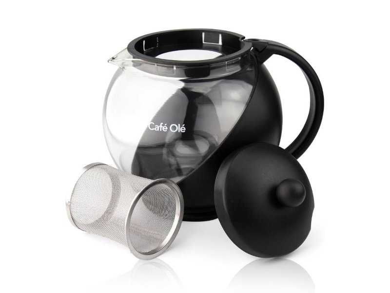 Стъклен Чайник с Инфузер Café Olé CMP-12TP, 1.2L