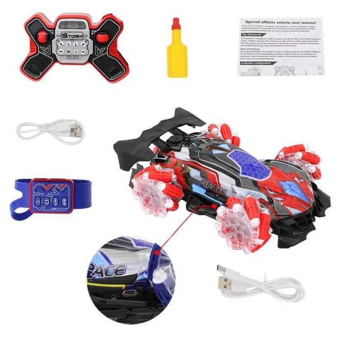 Количка с дистанционно управление с две дистанционни с музика и пушек