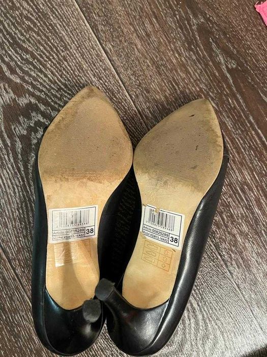 туфли лодочки черные кожаные