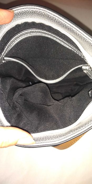 Poseta/ Geanta Principles Debenhams UK, argintiu-bej, bareta lunga