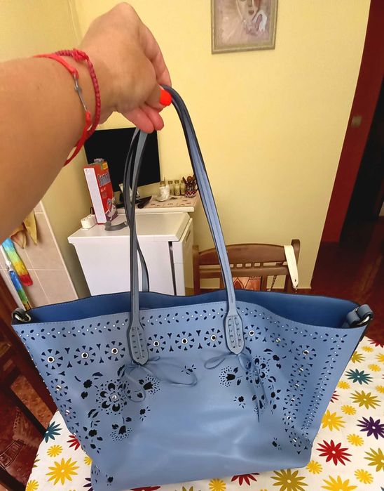 Лятна синя чанта