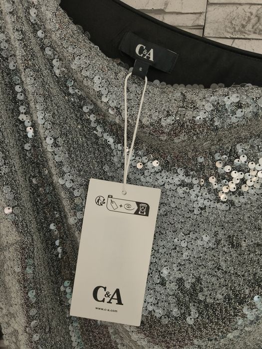 Rochie nouă paiete argintii